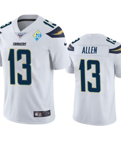 Los Angeles Chargers Keenan Allen White 60th Anniversary Vapor Limited Jersey - Robokeg
