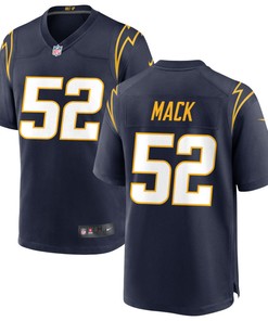 Los Angeles Chargers Khalil Mack 52 Nfl Game Black Jersey Gift For Chargers Fans - Robokeg