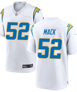 Los Angeles Chargers Khalil Mack 52 Nfl Game White Jersey Gift For Chargers Fans - Robokeg