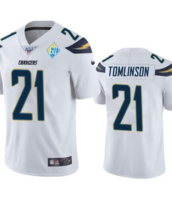 Los Angeles Chargers Ladainian Tomlinson White 60th Anniversary Vapor Limited Jersey - Robokeg