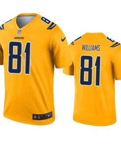 Los Angeles Chargers Mike Williams Gold Inverted Legend Jersey - Robokeg