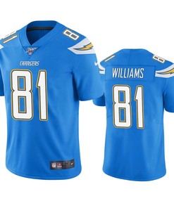 Los Angeles Chargers Mike Williams Powder Blue 100th Season Vapor Limited Jersey - Robokeg