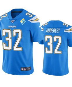 Los Angeles Chargers Nasir Adderley Light Blue 60th Anniversary Vapor Limited Jersey - Robokeg