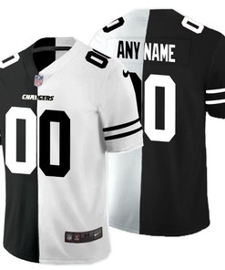 Los Angeles Chargers Nfl 2020 Personalized Custom Black And White Custom Jersey - Robokeg