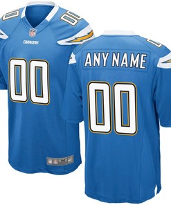 Los Angeles Chargers Nike Game Custom Jersey - Light Blue - Robokeg
