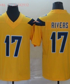 Los Angeles Chargers Philip Rivers #17 2020 Nfl Gold Jersey Jersey - Robokeg