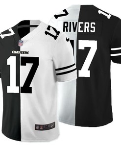Los Angeles Chargers Philip Rivers #17 Nfl 2020 Black And White Jersey - Robokeg