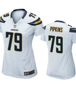 Los Angeles Chargers Trey Pipkins 2019 Nfl Draft White Game Womens Jersey - Robokeg