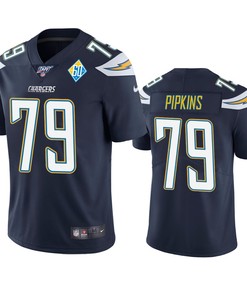 Los Angeles Chargers Trey Pipkins Navy 60th Anniversary Vapor Limited Jersey - Robokeg