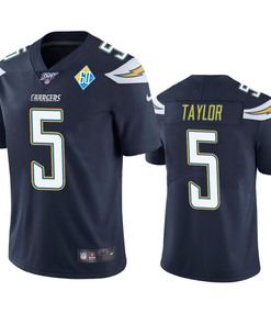 Los Angeles Chargers Tyrod Taylor Navy 60th Anniversary Vapor Limited Jersey - Robokeg
