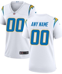 Los Angeles Chargers Womens Custom Game Jersey - White Custom Jerseys Nfl - Robokeg