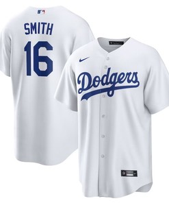 Los Angeles Dodgers #16 Will Smith Home Official Replica Player Jersey - White - Robokeg