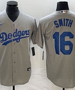 Los Angeles Dodgers #16 Will Smith Jersey - Grey - Robokeg