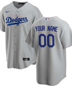 Los Angeles Dodgers 2020 Mlb Personalized Custom Light Grey Custom Jersey - Robokeg