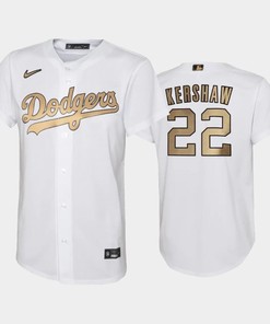 Los Angeles Dodgers 2022-23 All-Star Game 22 Clayton Kershaw White Youth Jersey - Robokeg