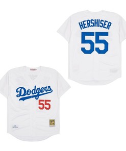 Los Angeles Dodgers #55 Orel Hershiser Jersey White - Robokeg