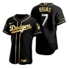 Los Angeles Dodgers #7 Julio Urias Mlb Golden Brandedition Black Jersey Gift For Dodgers Fans - Robokeg