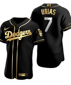 Los Angeles Dodgers #7 Julio Urias Mlb Golden Brandedition Black Jersey Gift For Dodgers Fans - Robokeg