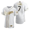 Los Angeles Dodgers #7 Julio Urias Mlb Golden Brandedition White Jersey Gift For Dodgers Fans - Robokeg