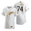 Los Angeles Dodgers #74 Kenley Jansen Mlb Golden Brandedition White Jersey Gift For Dodgers Fans - Robokeg