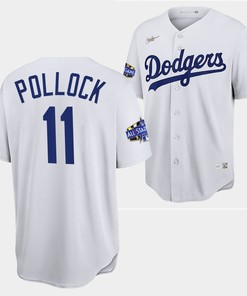 Los Angeles Dodgers A.J. Pollock White Jersey 11 2022-23 All-Star Uniform - Robokeg