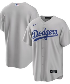 Los Angeles Dodgers Alternate Replica Team Jersey Gray Mlb - Robokeg