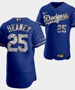 Los Angeles Dodgers Andrew Heaney Royal Jersey 25 Golden Diamond 2022-23-23 Uniform - Robokeg