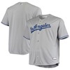 Los Angeles Dodgers Big And Tall Replica Team Jersey Gray Mlb - Robokeg