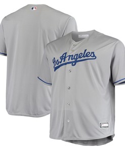 Los Angeles Dodgers Big And Tall Replica Team Jersey Gray Mlb - Robokeg