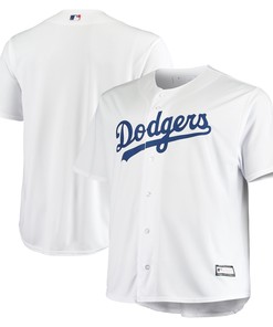 Los Angeles Dodgers Big And Tall Replica Team Jersey White Mlb - Robokeg