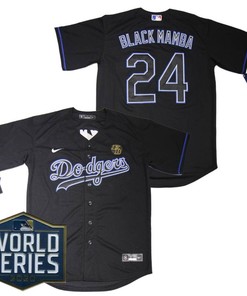 Los Angeles Dodgers Black Mamba Kobe Bryant #24 2020 Mlb New Arrival Dark Blue Jersey - Robokeg