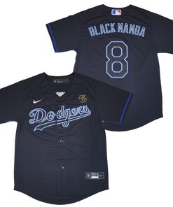 Los Angeles Dodgers Black Mamba Kobe Bryant #8 2020 Mlb Navy Blue Jersey - Robokeg
