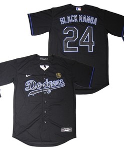 Los Angeles Dodgers Black Mamba Tribute Kobe Bryant #24 2020 Mlb Black Jersey - Robokeg