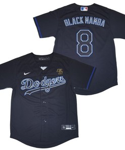 Los Angeles Dodgers Black Mamba Tribute Kobe Bryant #8 2020 Mlb Black Blue Jersey - Robokeg