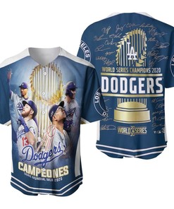 Los Angeles Dodgers Campeones Serie Mundial Mlb 2020 Baseball Jersey - Robokeg