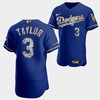 Los Angeles Dodgers Chris Taylor Royal Jersey 3 Golden Diamond 2022-23-23 Uniform - Robokeg