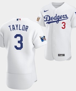 Los Angeles Dodgers Chris Taylor White Jersey 3 Jackie Robinson 75th Anniversary 2022-23 Uniform - Robokeg
