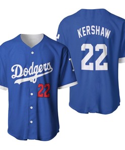 Los Angeles Dodgers Clayton Kershaw 22 2020 Mlb Navy Blue Jersey Inspired Baseball Jersey - Robokeg