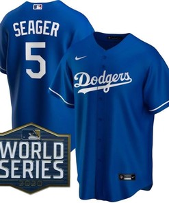 Los Angeles Dodgers Corey Seager #5 2020 Mlb Blue Jersey - Robokeg