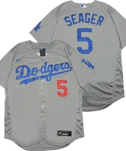 Los Angeles Dodgers Corey Seager #5 2020 Mlb Silver Jersey - Robokeg