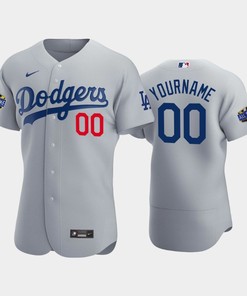 Los Angeles Dodgers Custom Alternate Gray 2022-23 All-Star Game Jersey - Robokeg