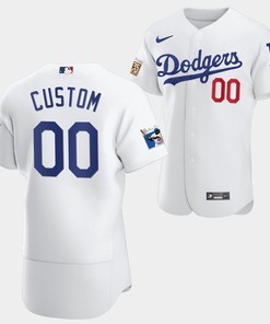 Los Angeles Dodgers Custom White Jersey 00 Jackie Robinson 75th Anniversary 2022-23 Uniform - Robokeg