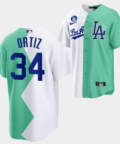 Los Angeles Dodgers David Ortiz 2022-23 All-Star Celebrity Softball Game 34 White Green Jersey - Robokeg