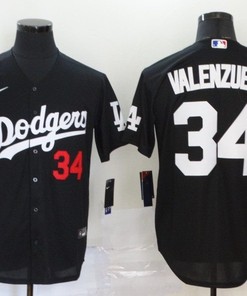 Los Angeles Dodgers Fernando Valenzuela #34 2020 Mlb Black Jersey - Robokeg