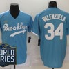 Los Angeles Dodgers Fernando Valenzuela #34 2020 Mlb Blue Jersey - Robokeg