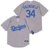 Los Angeles Dodgers Fernando Valenzuela #34 2020 Mlb Grey Jersey - Robokeg