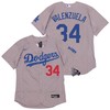 Los Angeles Dodgers Fernando Valenzuela #34 2020 Mlb Light Grey Jersey - Robokeg