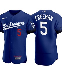 Los Angeles Dodgers Freddie Freeman 5 Mlb 2021 City Connect Royal Jersey Gift For Dodgers Fans - Robokeg