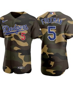 Los Angeles Dodgers Freddie Freeman 5 Mlb Camo 2021 Armed Forces Day Jersey Jersey Gift For Dodgers Fans - Robokeg