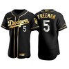 Los Angeles Dodgers Freddie Freeman 5 Mlb Gold Brandedition Black Jersey Gift For Dodgers Fans - Robokeg